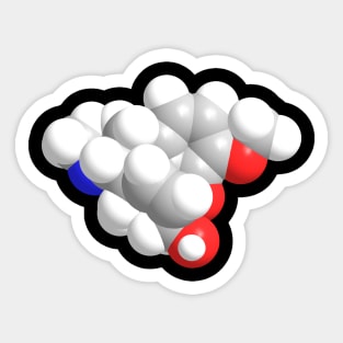 Codeine Molecule Chemistry Sticker